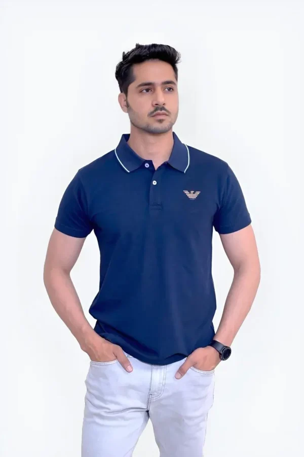 Emporio Armani Men's Polo Shirt-Blue